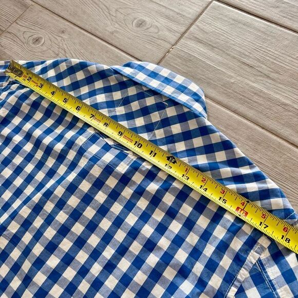 The Scotch Co Mens Blue White Checkered Button Down Shirt Size Large - Picture 14 of 14